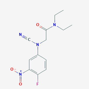 2-[cyano(4-fluoro-3-nitrophenyl)amino]-N,N-diethylacetamide