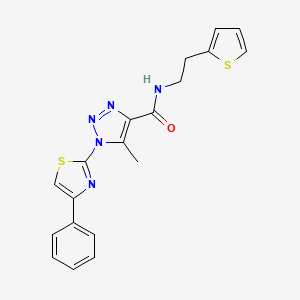 5-methyl-1-(4-phenylthiazol-2-yl)-N-(2-(thiophen-2-yl)ethyl)-1H-1,2,3-triazole-4-carboxamide