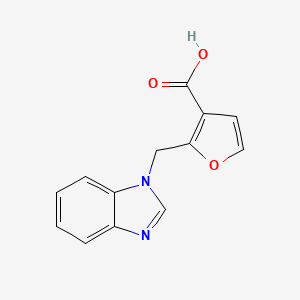 molecular formula C13H10N2O3 B2663518 2-[(1H-1,3-benzodiazol-1-yl)methyl]furan-3-carboxylic acid CAS No. 1155072-87-9
