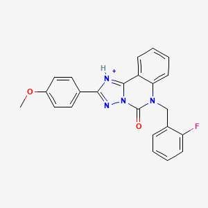 molecular formula C23H17FN4O2 B2663519 6-[(2-fluorophenyl)methyl]-2-(4-methoxyphenyl)-5H,6H-[1,2,4]triazolo[1,5-c]quinazolin-5-one CAS No. 2310142-86-8