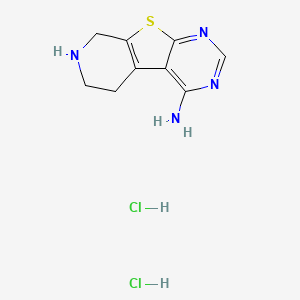 molecular formula C9H12Cl2N4S B2663525 8-硫代-4,6,11-三氮杂三环[7.4.0.0,2,7]十二烯-3-胺二盐酸盐 CAS No. 2126160-51-6