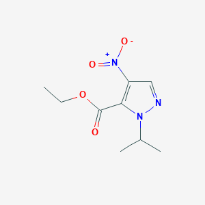molecular formula C9H13N3O4 B2663532 Ethyl 1-isopropyl-4-nitro-1H-pyrazole-5-carboxylate CAS No. 1356543-32-2