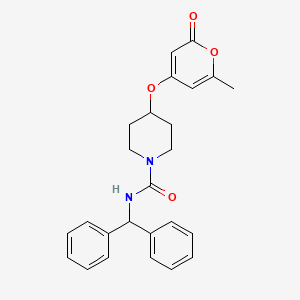 N-benzhydryl-4-((6-methyl-2-oxo-2H-pyran-4-yl)oxy)piperidine-1-carboxamide
