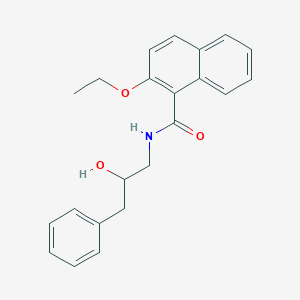 molecular formula C22H23NO3 B2663556 2-ethoxy-N-(2-hydroxy-3-phenylpropyl)naphthalene-1-carboxamide CAS No. 1351658-10-0