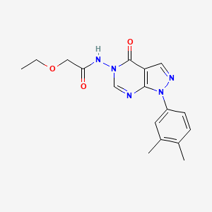 molecular formula C17H19N5O3 B2663562 N-(1-(3,4-dimethylphenyl)-4-oxo-1H-pyrazolo[3,4-d]pyrimidin-5(4H)-yl)-2-ethoxyacetamide CAS No. 900008-64-2