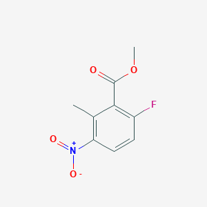 molecular formula C9H8FNO4 B2663565 甲基-6-氟-2-甲基-3-硝基苯甲酸酯 CAS No. 1079992-97-4