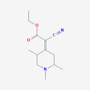 molecular formula C13H20N2O2 B2663586 (Z)-ethyl 2-cyano-2-(1,2,5-trimethylpiperidin-4-ylidene)acetate CAS No. 103660-71-5