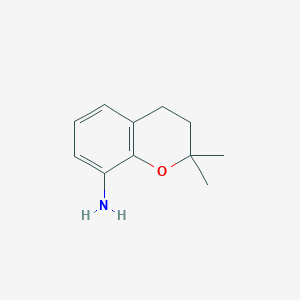 molecular formula C11H15NO B2663601 2,2-dimethyl-3,4-dihydro-2H-1-benzopyran-8-amine CAS No. 1486871-88-8