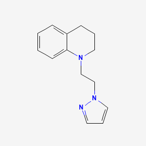 molecular formula C14H17N3 B2663619 1-[2-(1H-pyrazol-1-yl)ethyl]-1,2,3,4-tetrahydroquinoline CAS No. 2309571-91-1