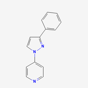 molecular formula C14H11N3 B2663637 4-(3-Phenyl-1H-pyrazol-1-yl)pyridine CAS No. 1493424-51-3