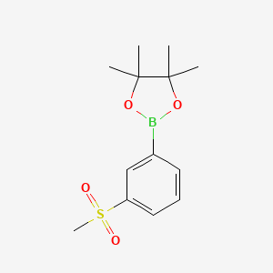 molecular formula C13H19BO4S B2663643 4,4,5,5-Tetramethyl-2-(3-(methylsulfonyl)phenyl)-1,3,2-dioxaborolane CAS No. 1001185-88-1