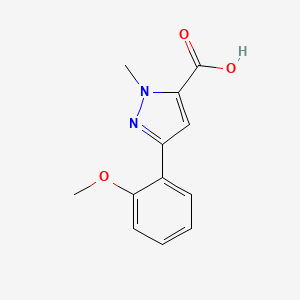 molecular formula C12H12N2O3 B2663660 3-(2-methoxyphenyl)-1-methyl-1H-pyrazole-5-carboxylic acid CAS No. 1015868-53-7