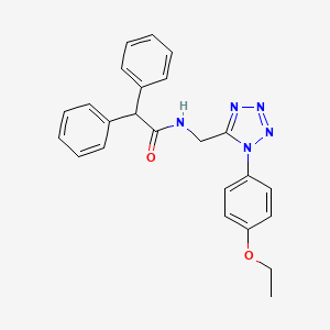 molecular formula C24H23N5O2 B2663687 N-((1-(4-ethoxyphenyl)-1H-tetrazol-5-yl)methyl)-2,2-diphenylacetamide CAS No. 941874-67-5