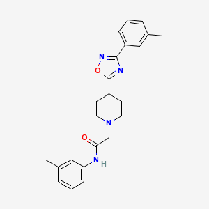 molecular formula C23H26N4O2 B2663713 N-(3-methylphenyl)-2-{4-[3-(3-methylphenyl)-1,2,4-oxadiazol-5-yl]piperidin-1-yl}acetamide CAS No. 1251689-47-0