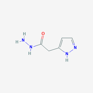 molecular formula C5H8N4O B2663725 2-(1H-pyrazol-3-yl)acetohydrazide CAS No. 144677-14-5