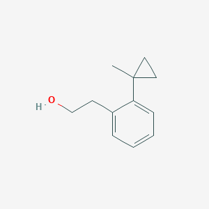 molecular formula C12H16O B2663777 2-[2-(1-Methylcyclopropyl)phenyl]ethanol CAS No. 2172605-76-2