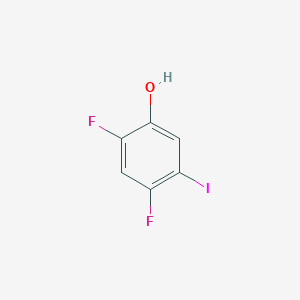 molecular formula C6H3F2IO B2663811 2,4-Difluoro-5-iodophenol CAS No. 1935521-44-0