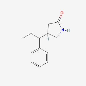 molecular formula C13H17NO B2663816 4-(1-Phenylpropyl)pyrrolidin-2-one CAS No. 1824461-43-9