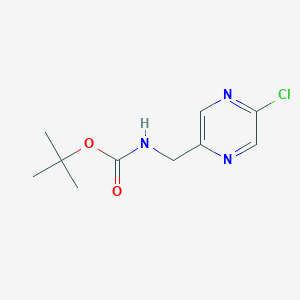 molecular formula C10H14ClN3O2 B2663825 tert-butyl N-[(5-chloropyrazin-2-yl)methyl]carbamate CAS No. 1785004-69-4