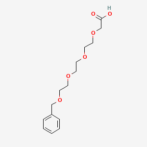 molecular formula C15H22O6 B2663846 1-Phenyl-2,5,8,11-tetraoxatridecan-13-oic acid CAS No. 144751-75-7