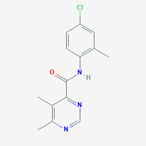 molecular formula C14H14ClN3O B2663923 N-(4-Chloro-2-methylphenyl)-5,6-dimethylpyrimidine-4-carboxamide CAS No. 2415523-63-4