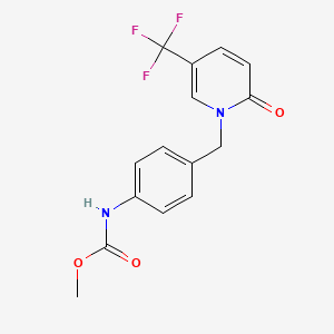 molecular formula C15H13F3N2O3 B2663925 methyl N-(4-{[2-oxo-5-(trifluoromethyl)-1(2H)-pyridinyl]methyl}phenyl)carbamate CAS No. 339025-49-9
