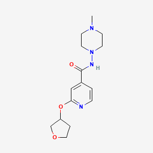 molecular formula C15H22N4O3 B2663942 N-(4-methylpiperazin-1-yl)-2-(oxolan-3-yloxy)pyridine-4-carboxamide CAS No. 1903012-17-8