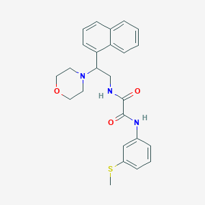 molecular formula C25H27N3O3S B2663968 N'-[3-(methylsulfanyl)phenyl]-N-[2-(morpholin-4-yl)-2-(naphthalen-1-yl)ethyl]ethanediamide CAS No. 941996-68-5