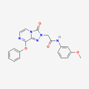 molecular formula C20H17N5O4 B2663972 N-(3-methoxyphenyl)-2-{3-oxo-8-phenoxy-2H,3H-[1,2,4]triazolo[4,3-a]pyrazin-2-yl}acetamide CAS No. 1251677-77-6