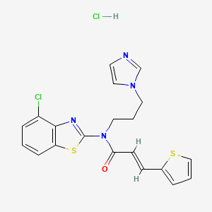 (E)-N-(3-(1H-imidazol-1-yl)propyl)-N-(4-chlorobenzo[d]thiazol-2-yl)-3-(thiophen-2-yl)acrylamide hydrochloride
