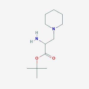 molecular formula C12H24N2O2 B2663994 Tert-butyl 2-amino-3-piperidin-1-ylpropanoate CAS No. 2248260-80-0