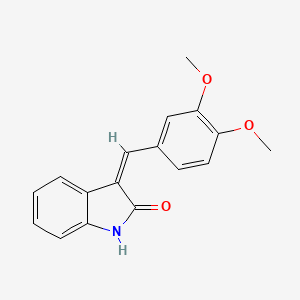 molecular formula C17H15NO3 B2663996 (3Z)-3-[(3,4-dimethoxyphenyl)methylidene]-2,3-dihydro-1H-indol-2-one CAS No. 881885-10-5