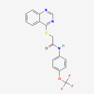 2-(quinazolin-4-ylthio)-N-(4-(trifluoromethoxy)phenyl)acetamide