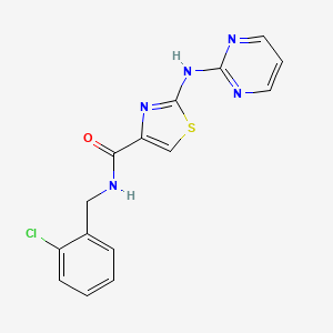 N-(2-chlorobenzyl)-2-(pyrimidin-2-ylamino)thiazole-4-carboxamide