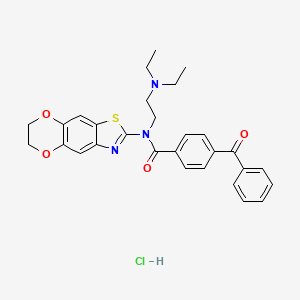 4-benzoyl-N-(2-(diethylamino)ethyl)-N-(6,7-dihydro-[1,4]dioxino[2',3':4,5]benzo[1,2-d]thiazol-2-yl)benzamide hydrochloride