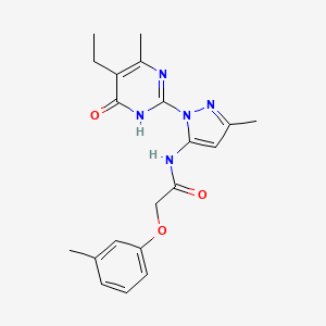 N-[1-(5-ethyl-4-methyl-6-oxo-1,6-dihydropyrimidin-2-yl)-3-methyl-1H-pyrazol-5-yl]-2-(3-methylphenoxy)acetamide