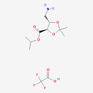 B2664019 Propan-2-yl (4R,5S)-5-(aminomethyl)-2,2-dimethyl-1,3-dioxolane-4-carboxylate;2,2,2-trifluoroacetic acid CAS No. 2219372-14-0