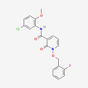 molecular formula C20H16ClFN2O4 B2664040 N-(5-chloro-2-methoxyphenyl)-1-[(2-fluorophenyl)methoxy]-2-oxo-1,2-dihydropyridine-3-carboxamide CAS No. 868679-16-7