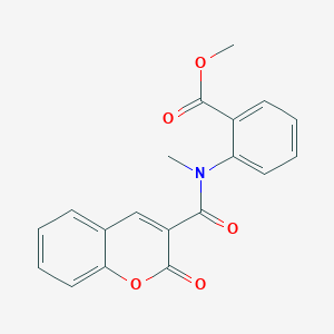 molecular formula C19H15NO5 B2664056 methyl 2-(N-methyl2-oxo-2H-chromene-3-amido)benzoate CAS No. 833436-14-9