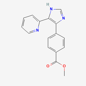 molecular formula C16H13N3O2 B2664080 methyl 4-[5-(pyridin-2-yl)-1H-imidazol-4-yl]benzoate CAS No. 1253527-97-7