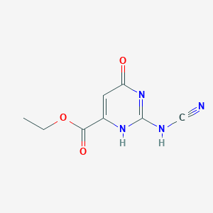 molecular formula C8H8N4O3 B026641 ethyl 2-(cyanoamino)-4-oxo-1H-pyrimidine-6-carboxylate CAS No. 106987-58-0