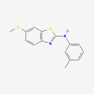 molecular formula C15H14N2S2 B2664101 N-(3-methylphenyl)-6-(methylsulfanyl)-1,3-benzothiazol-2-amine CAS No. 890959-89-4