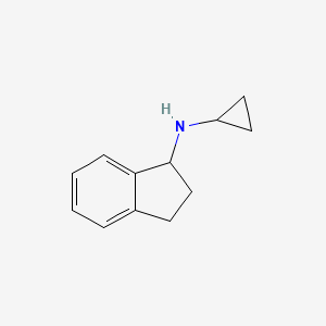 molecular formula C12H15N B2664145 N-cyclopropyl-2,3-dihydro-1H-inden-1-amine CAS No. 52681-23-9