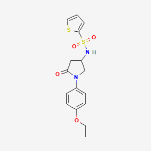 molecular formula C16H18N2O4S2 B2664163 N-(1-(4-ethoxyphenyl)-5-oxopyrrolidin-3-yl)thiophene-2-sulfonamide CAS No. 905686-53-5