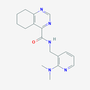 molecular formula C17H21N5O B2664166 N-{[2-(dimethylamino)pyridin-3-yl]methyl}-5,6,7,8-tetrahydroquinazoline-4-carboxamide CAS No. 2415469-97-3