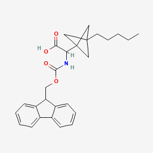 2-(9H-Fluoren-9-ylmethoxycarbonylamino)-2-(3-pentyl-1-bicyclo[1.1.1]pentanyl)acetic acid