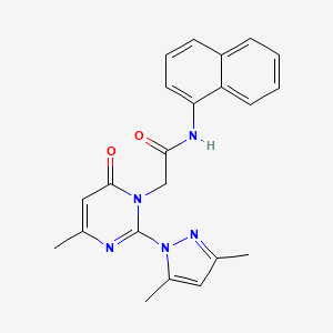 B2664193 2-[2-(3,5-dimethylpyrazol-1-yl)-4-methyl-6-oxopyrimidin-1-yl]-N-naphthalen-1-ylacetamide CAS No. 1001797-96-1
