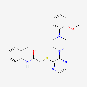molecular formula C25H29N5O2S B2664207 N-(2,6-dimethylphenyl)-2-({3-[4-(2-methoxyphenyl)piperazin-1-yl]pyrazin-2-yl}sulfanyl)acetamide CAS No. 1116038-17-5
