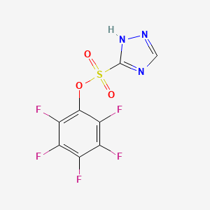 molecular formula C8H2F5N3O3S B2664236 pentafluorophenyl 1H-1,2,4-triazole-5-sulfonate CAS No. 1803582-02-6