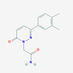 molecular formula C14H15N3O2 B2664321 2-[3-(3,4-dimethylphenyl)-6-oxo-1,6-dihydropyridazin-1-yl]acetamide CAS No. 941973-19-9